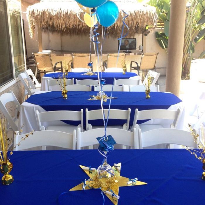 Grad party table decoration ideas