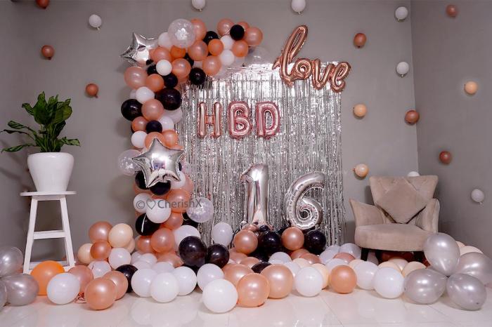 Decoration rose gold birthday party theme