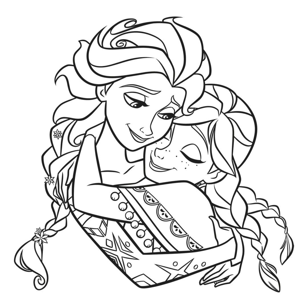 Frozen anna and elsa coloring pages