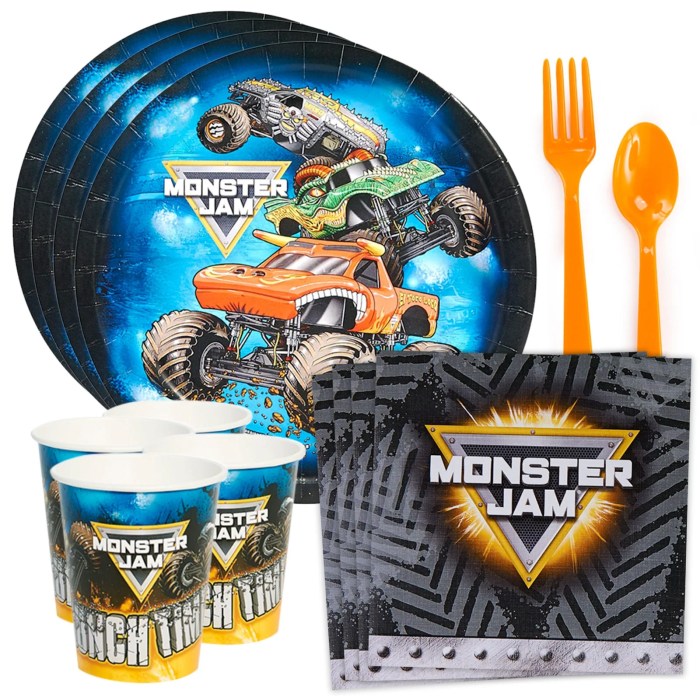 Monster jam party decoration