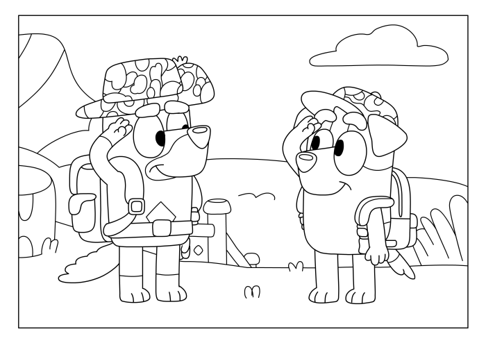 Bluey coloring pages