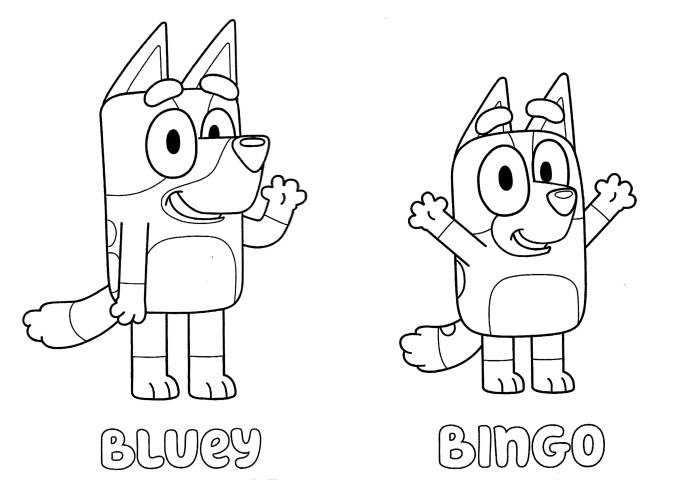 Bluey coloring pages