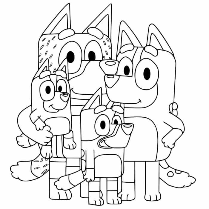 Bluey coloring pages