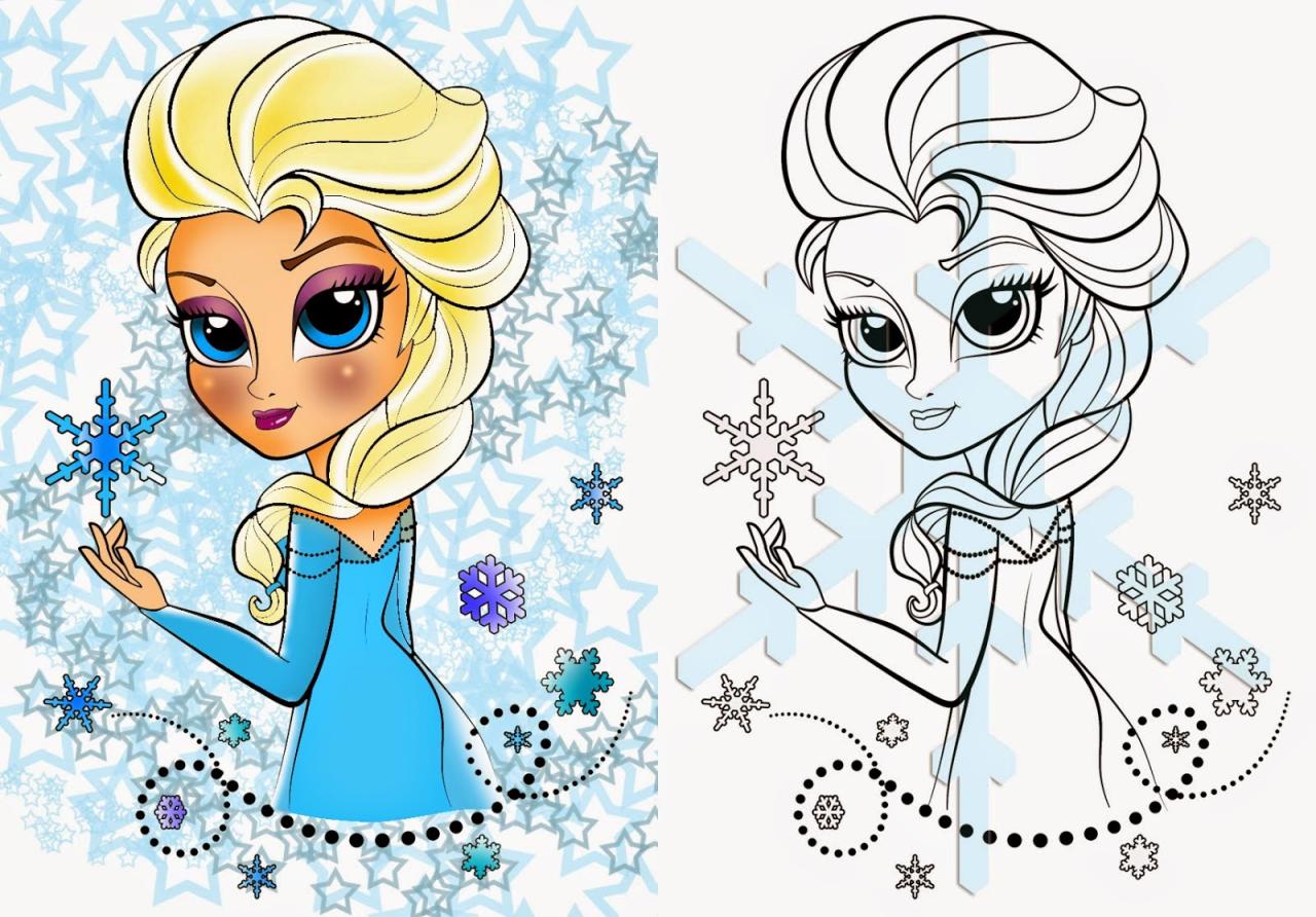 Elsa frozen coloring pages