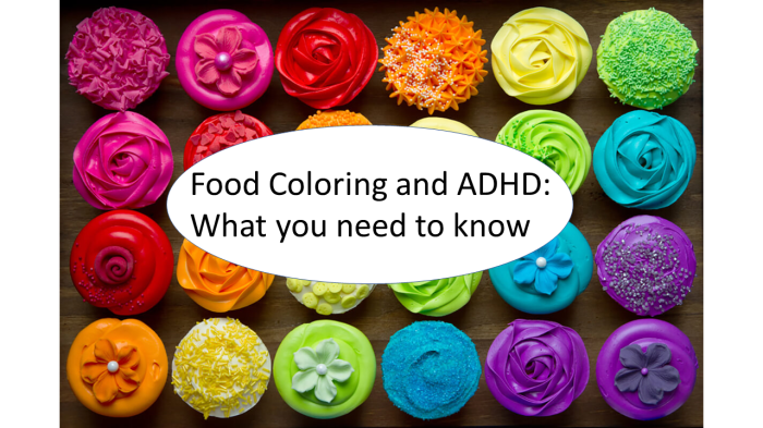 Red food coloring and adhd