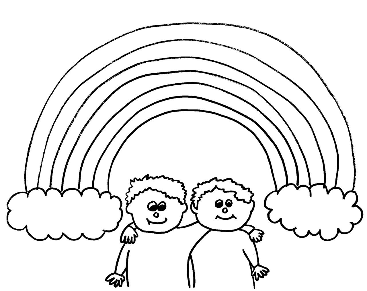 Rainbow coloring pages