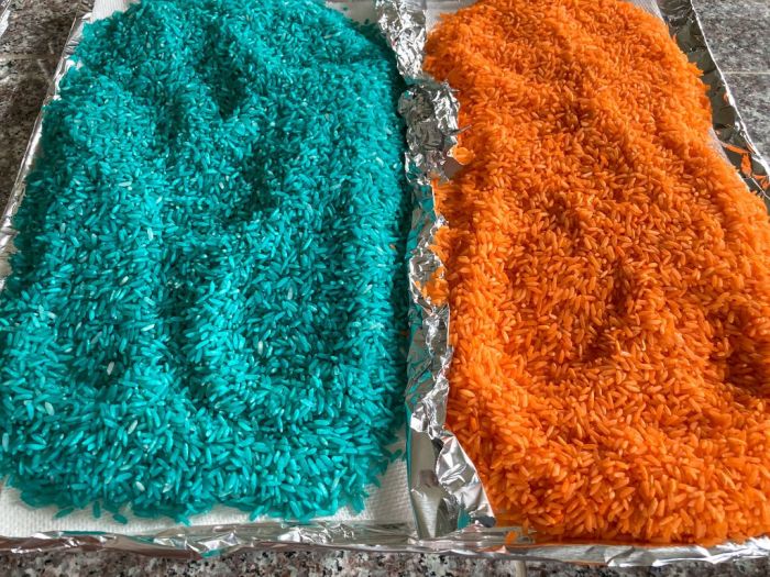 How to color rice with food coloring