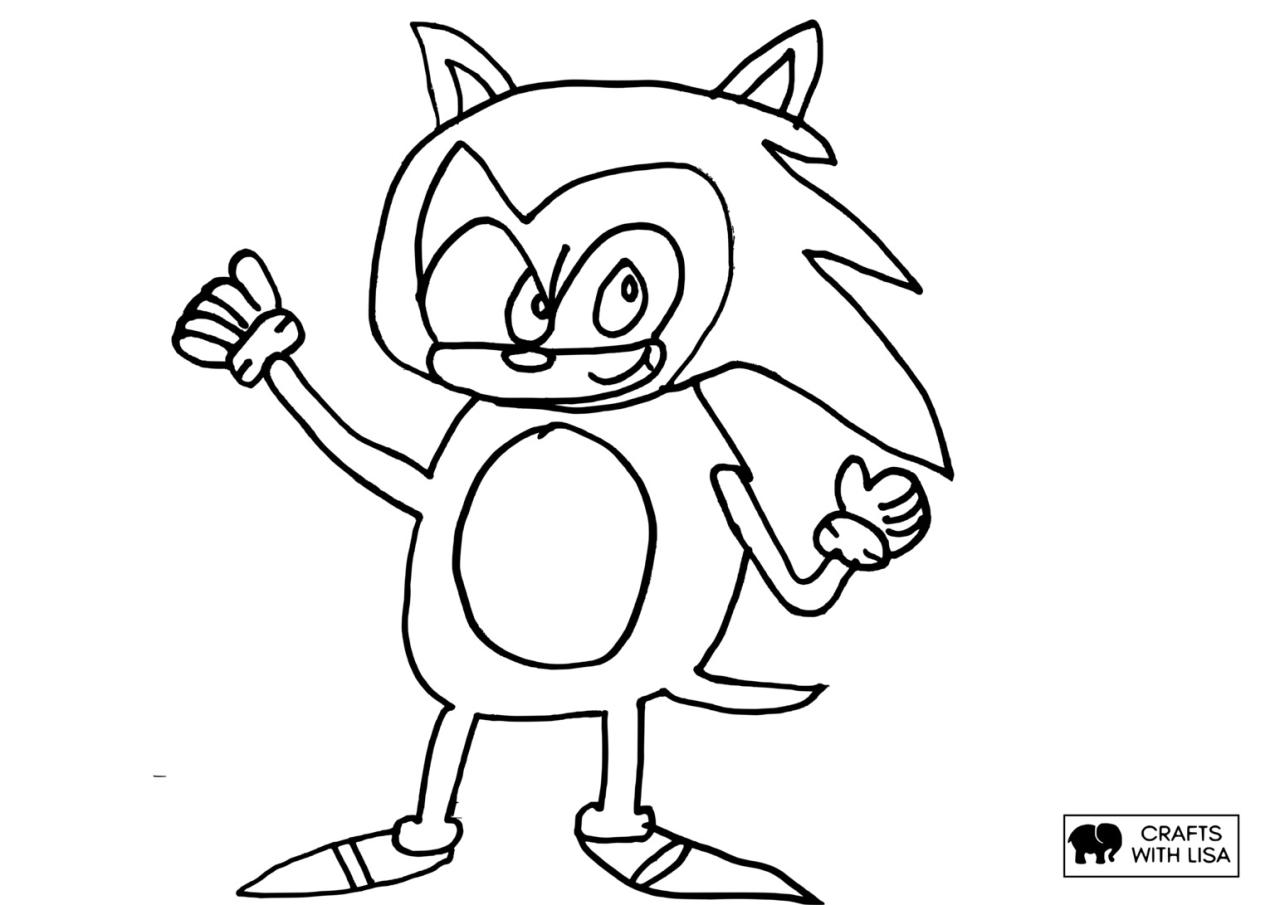 Sonic the hedgehog coloring pages