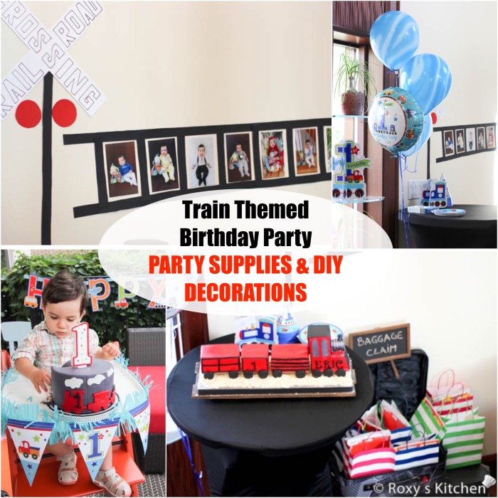 Train theme birthday decoration