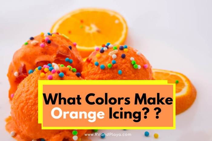 What 2 colors make orange food coloring