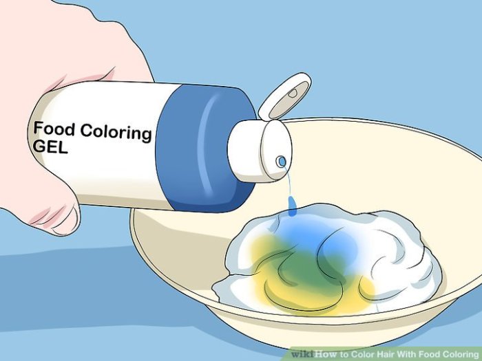 How to dye hair with food coloring