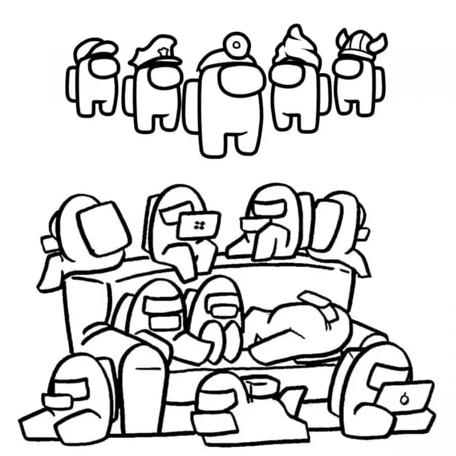 Among us coloring pages