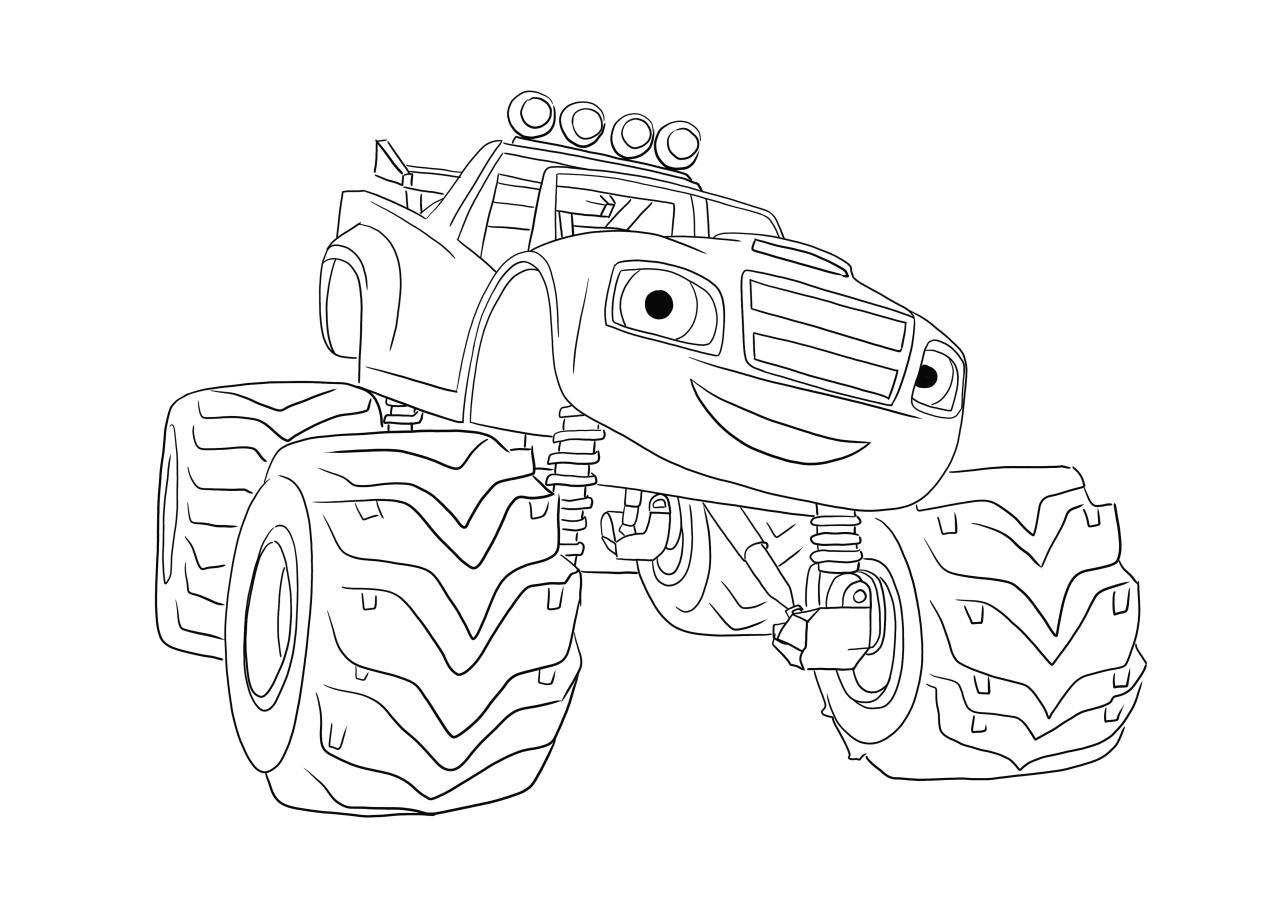 Monster truck coloring pages