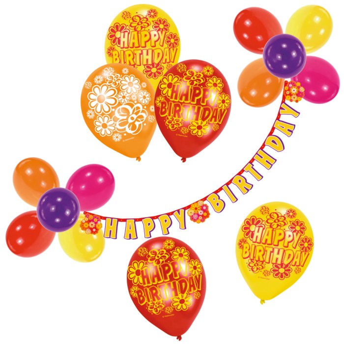 Flower balloon decoration for birthday