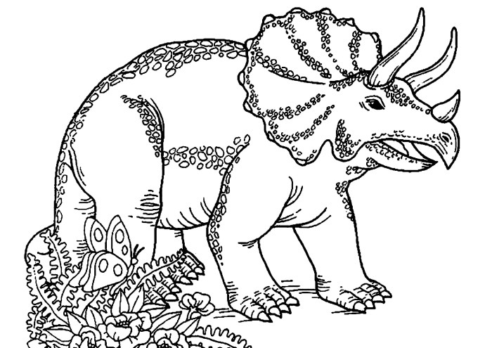 Coloring book pages dinosaurs