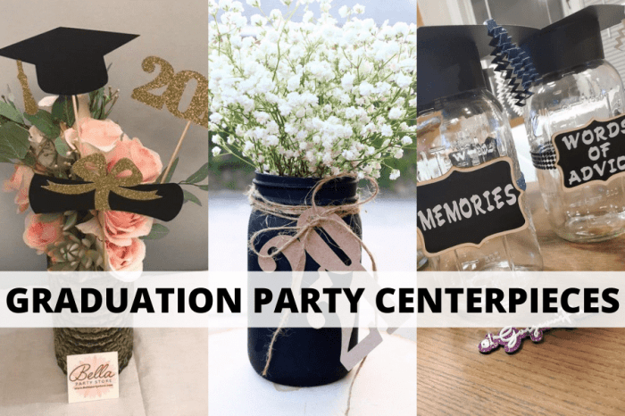 Grad party table decoration ideas