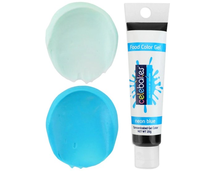 Blue gel food coloring