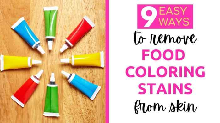 Food coloring remove stains clothes