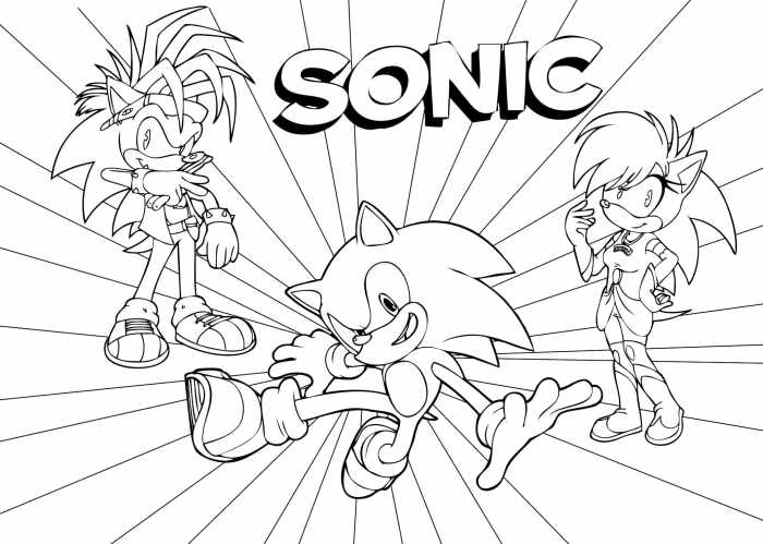 Sonic coloring pages