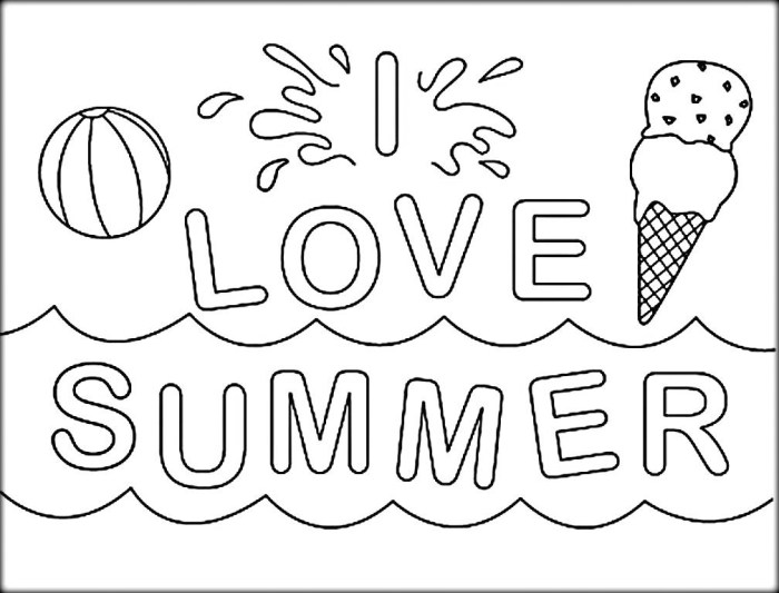 Summer coloring pages