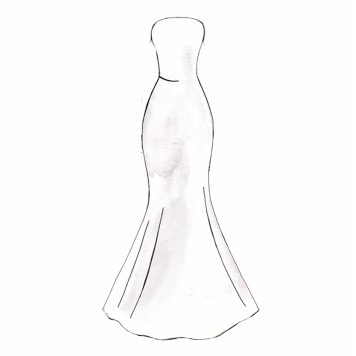 Mermaid silhouette dress wedding