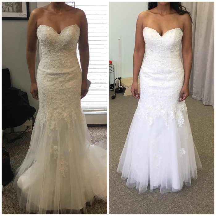 After ceremony wedding dress