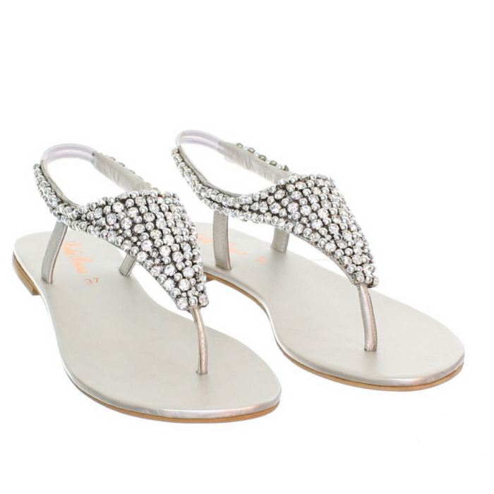 Flat dress sandals for wedding