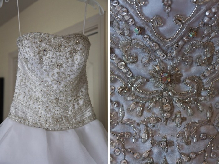 Beaded corset wedding dress