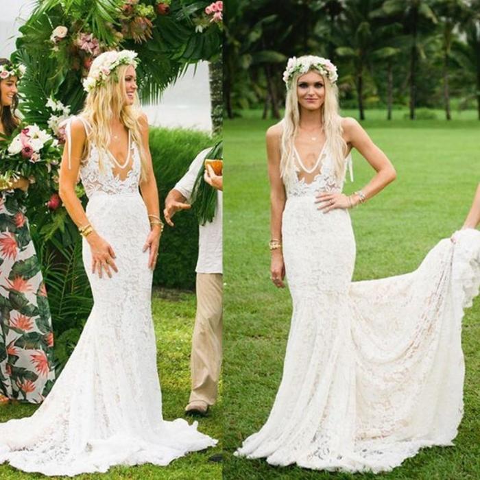 Beach style wedding dress