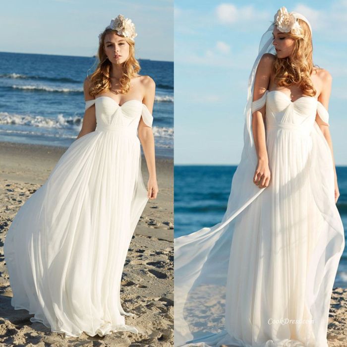 Beach wedding dress plus