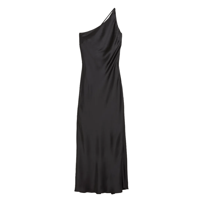 Black cocktail wedding guest dress