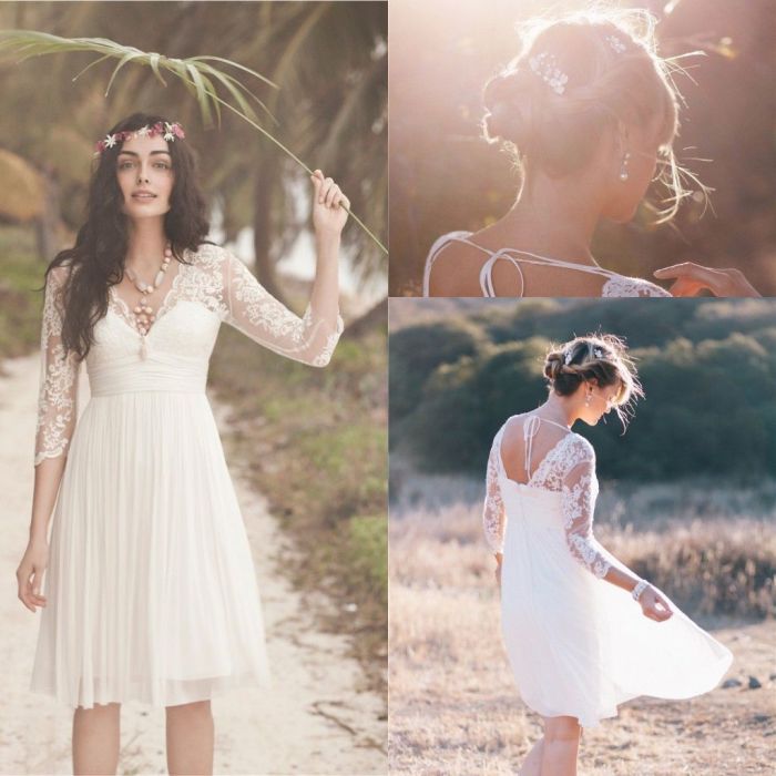 Beach wedding dresses long