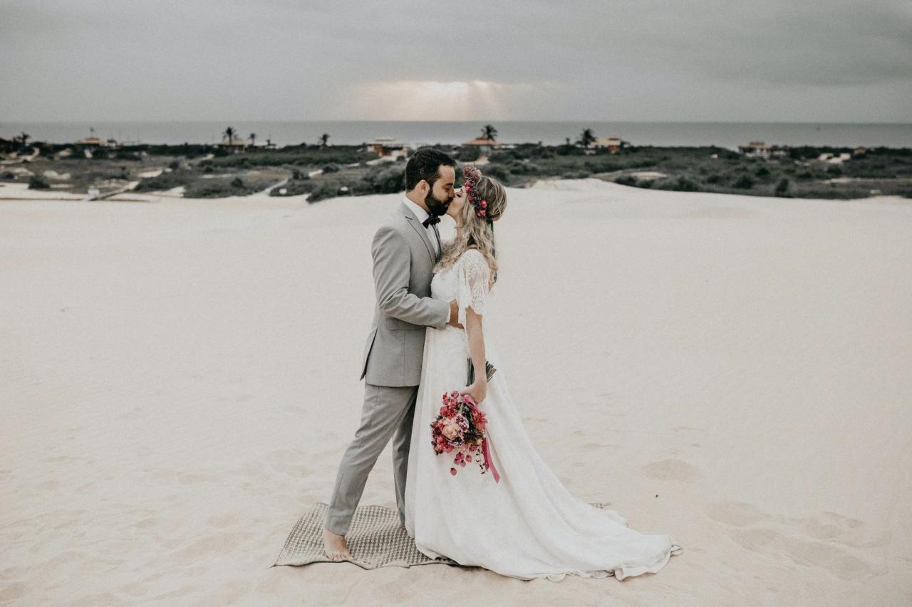 Beach wedding linen dress