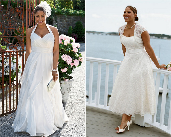 Fall wedding plus size dresses