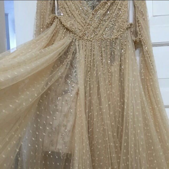 Formal gold dress for wedding